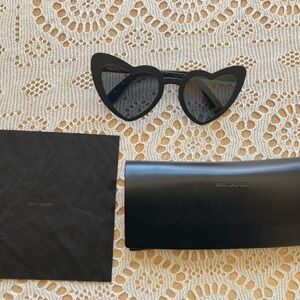 Saint Laurent heart shaped sunglasses black great condition